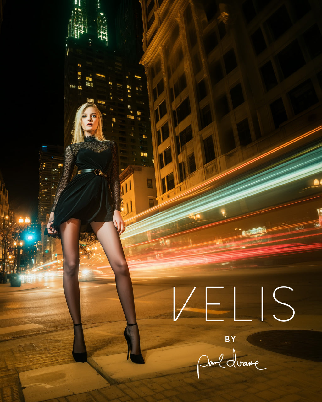Velis: Classic Black 15 Denier Silky Sheer Tights